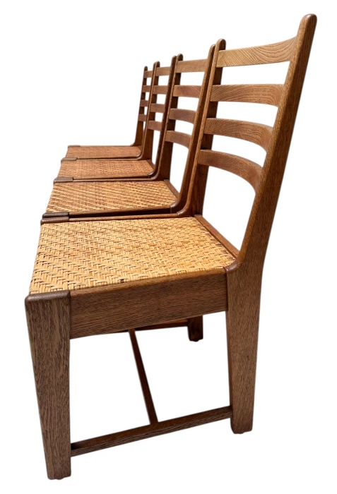 Four Modernist Art Deco Dining Room Chairs by Bas van Pelt for My Home, 1930s